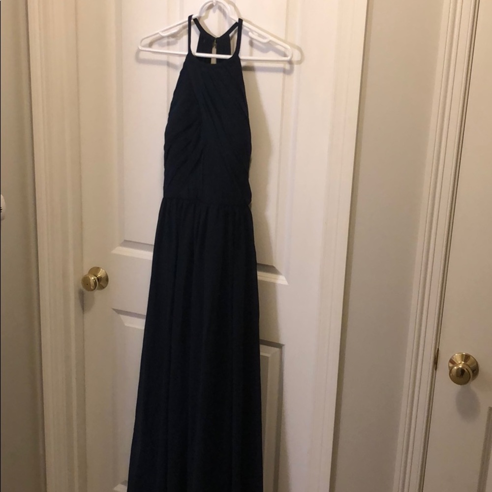 Theia Bridesmaids Dress in navy blue